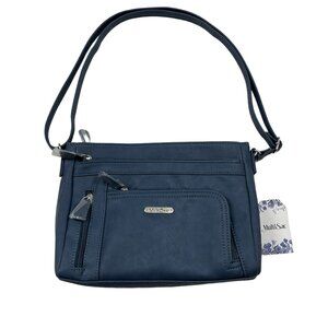 MultiSac - Summerville Crossbody Handbag / Denim Color / 8 Compartments- NWT